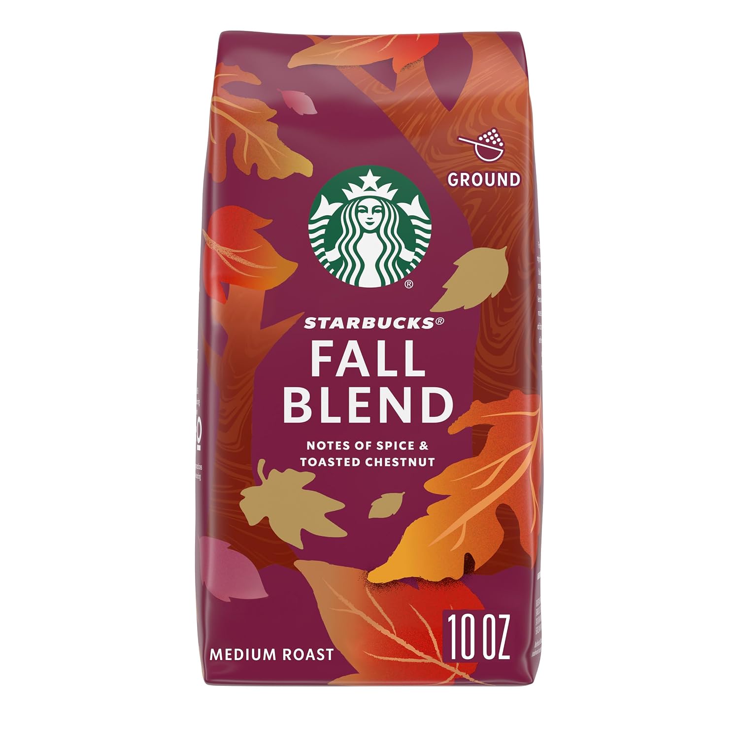 Starbucks Ground Coffee, Medium Roast Coffee, Fall Blend, 100% Arabica, Limited Edition, 1 Bag (10 Oz)