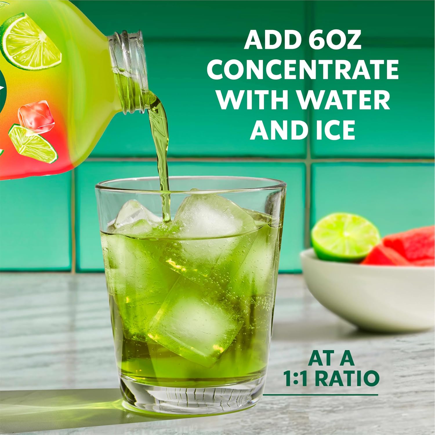 Starbucks Refreshers Concentrate Lime Watermelon, Refreshing Drink, Cold Drinks 32 fl oz