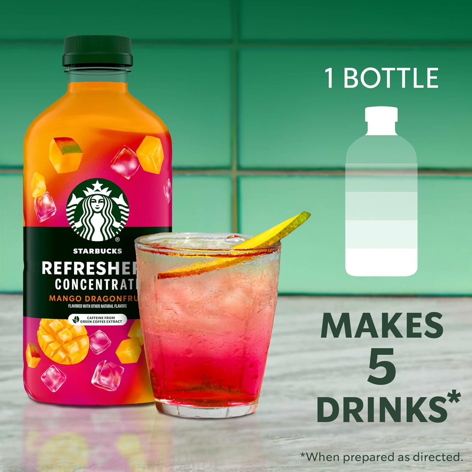 Starbucks Mango Dragonfruit Refreshers Concentrate, 32 fl oz Bottle