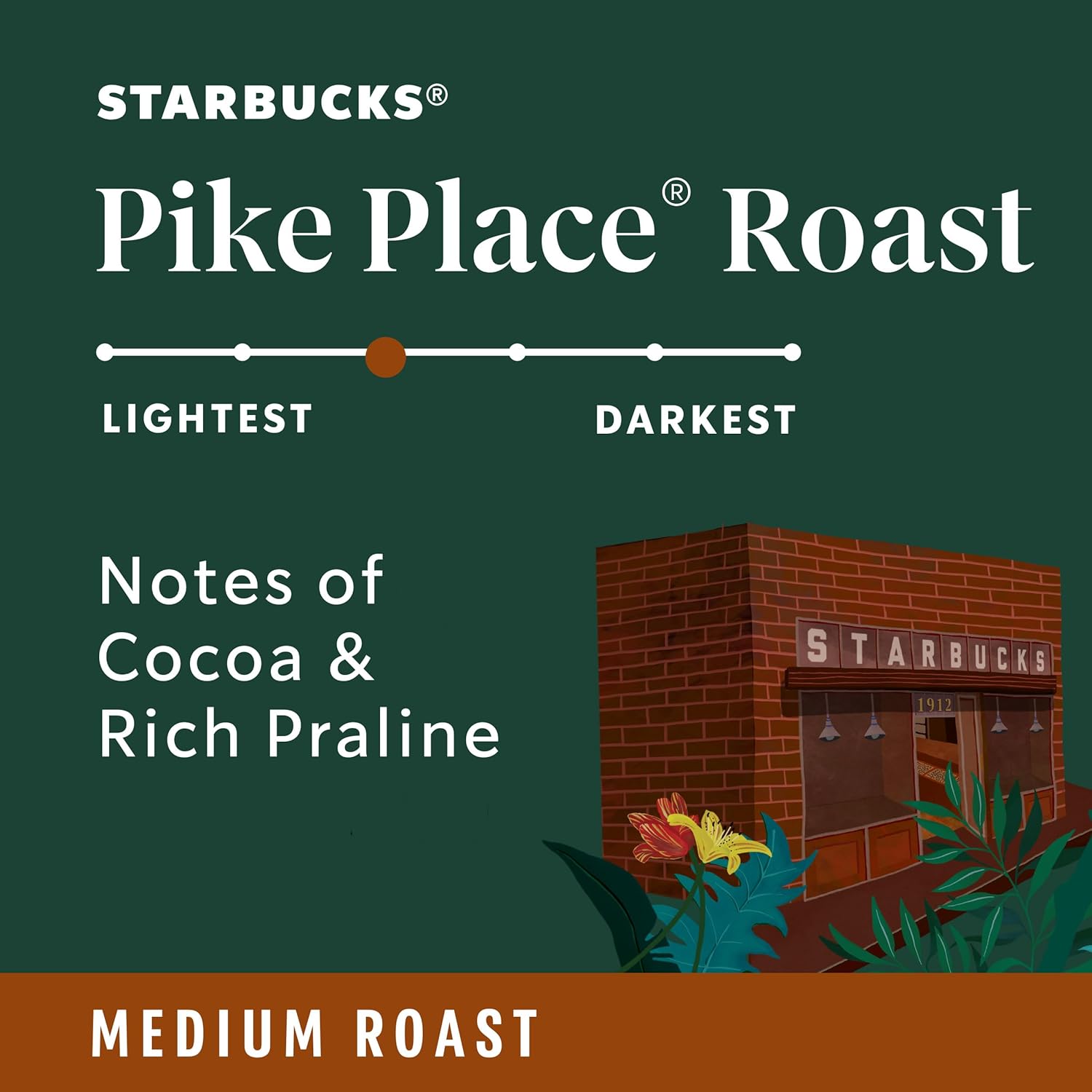 Starbucks K-Cup Coffee Pods, Pike Place Roast, 40 Count