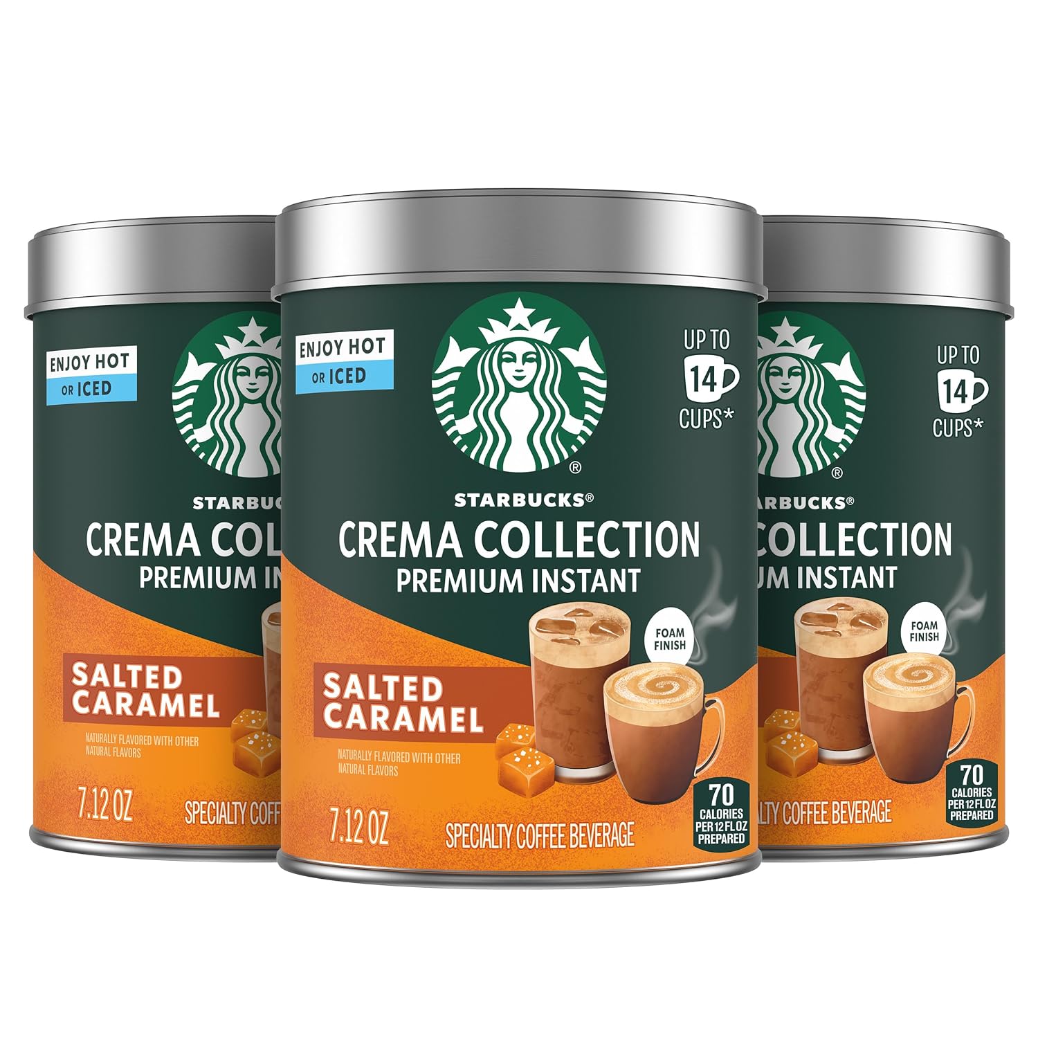 Starbucks Crema Collection Salted Caramel Instant Coffee, 3 Tins 7.12 oz