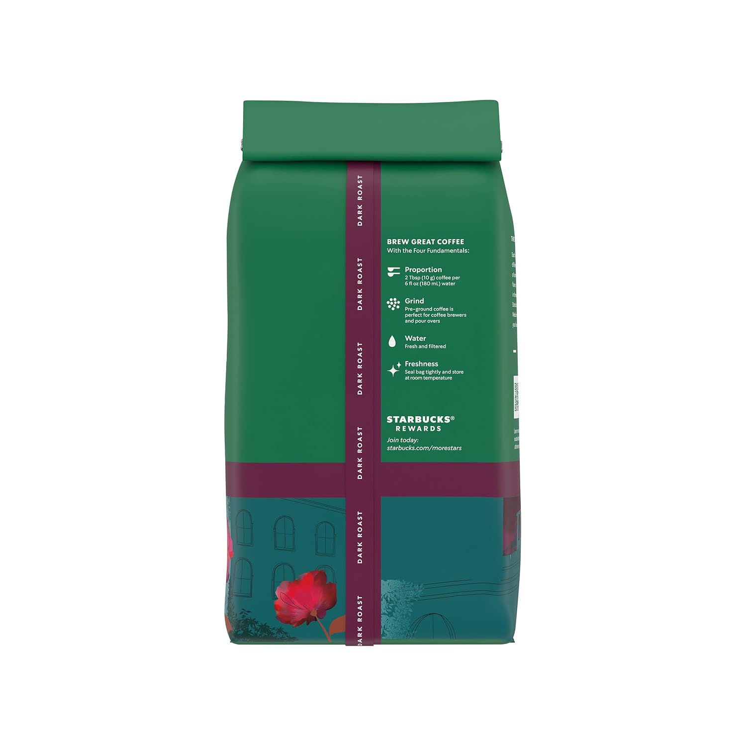 Starbucks Ground Coffee, Dark Roast, Decaf Caffè Verona, 6 12-Oz Bags