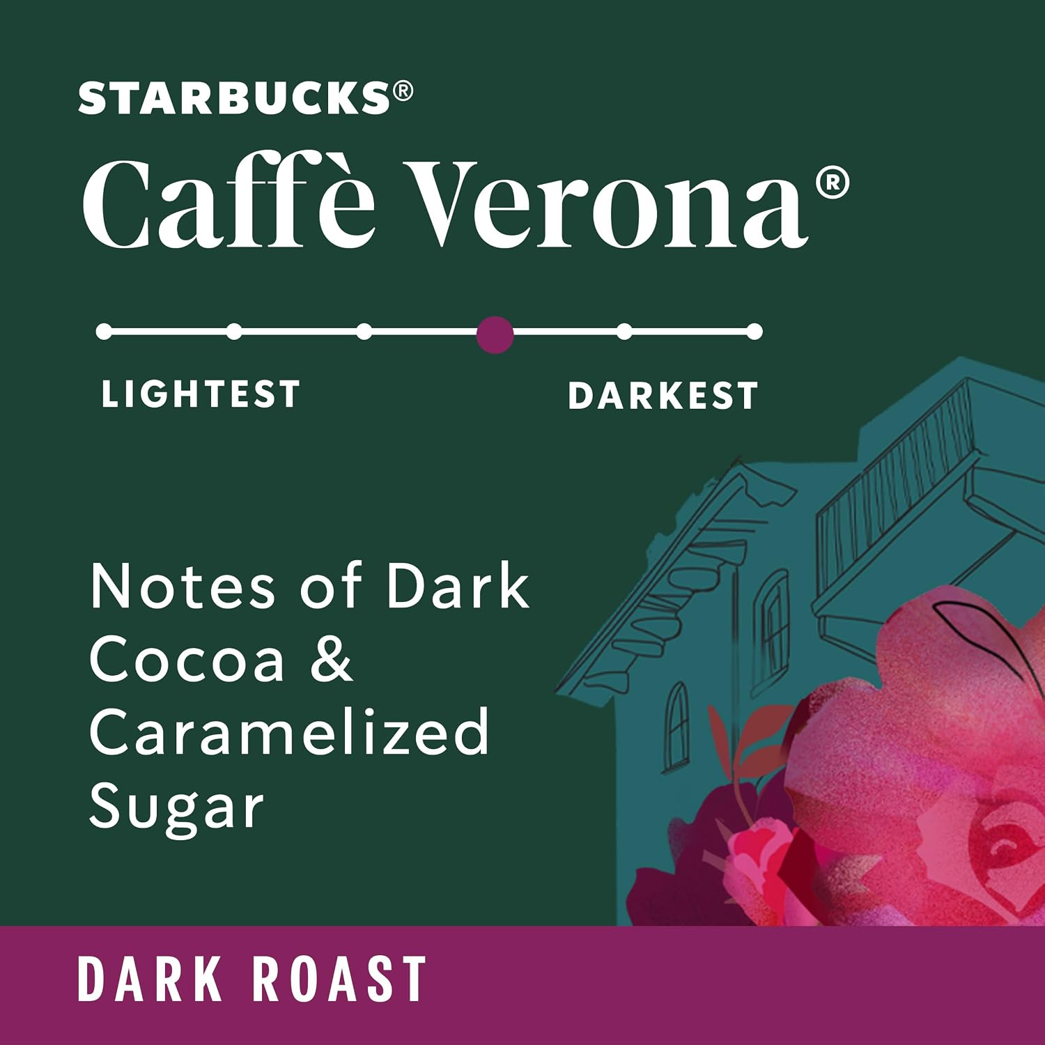 Starbucks Ground Coffee Caffè Verona Dark Roast, 18 oz Bag