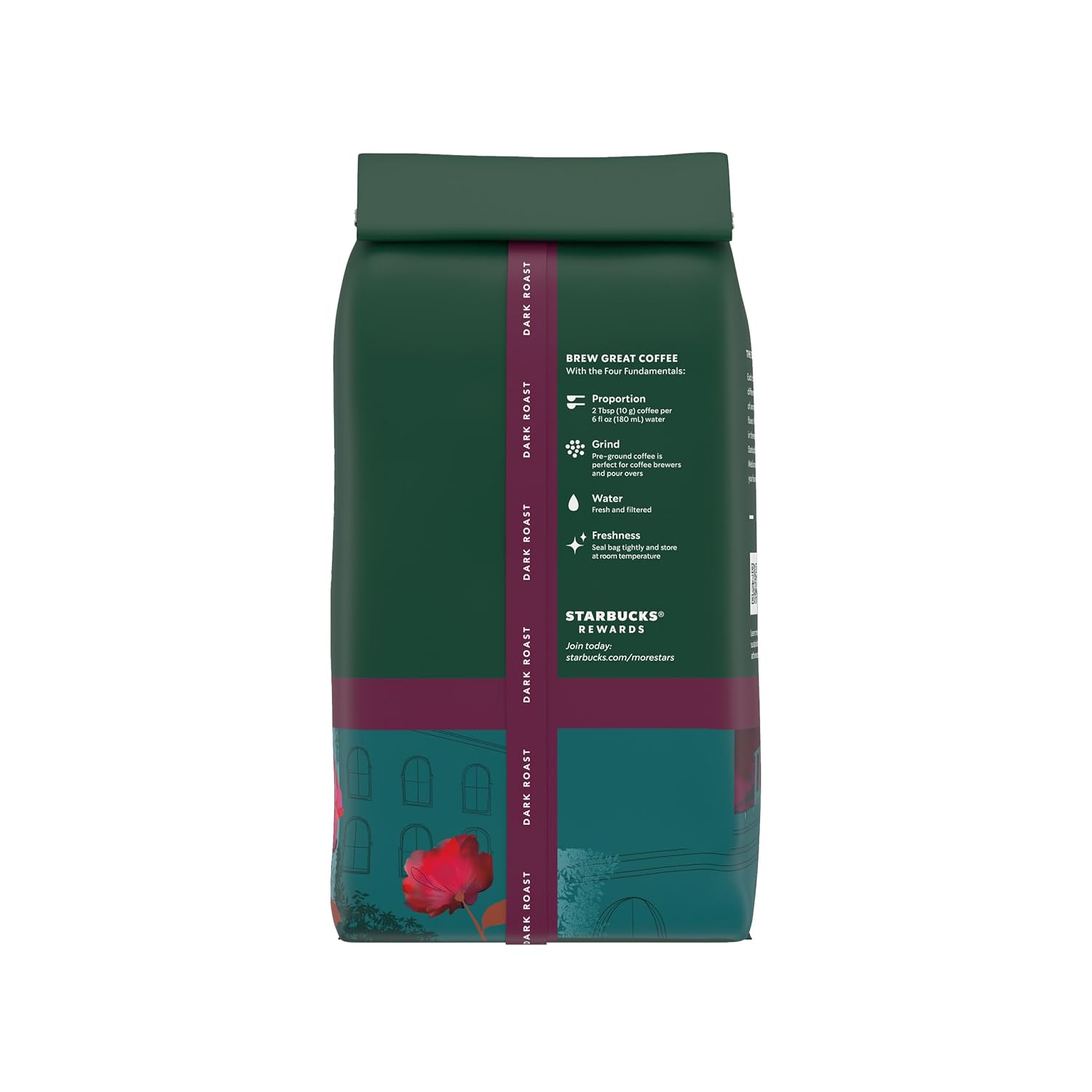 Starbucks Ground Coffee Caffè Verona Dark Roast, 6 Bags 18 oz