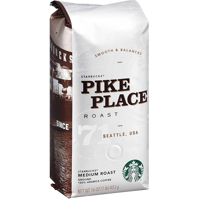 Starbucks Pike Place Ground Coffee, 16-Oz Bag