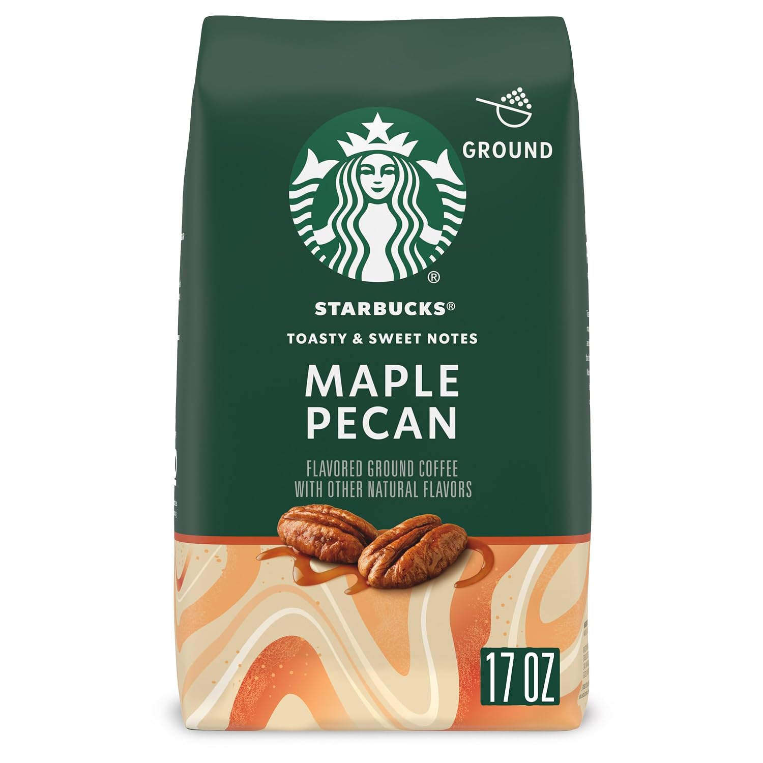 Starbucks Ground Coffee, Flavored Hot or Iced Coffee, Maple Pecan, 17 oz ​