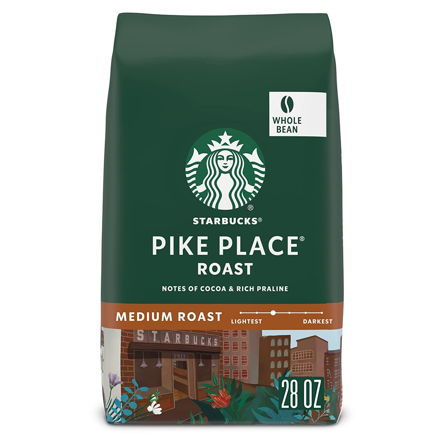 Starbucks Pike Place Roast Coffee Beans, Medium Roast Whole Bean Coffee