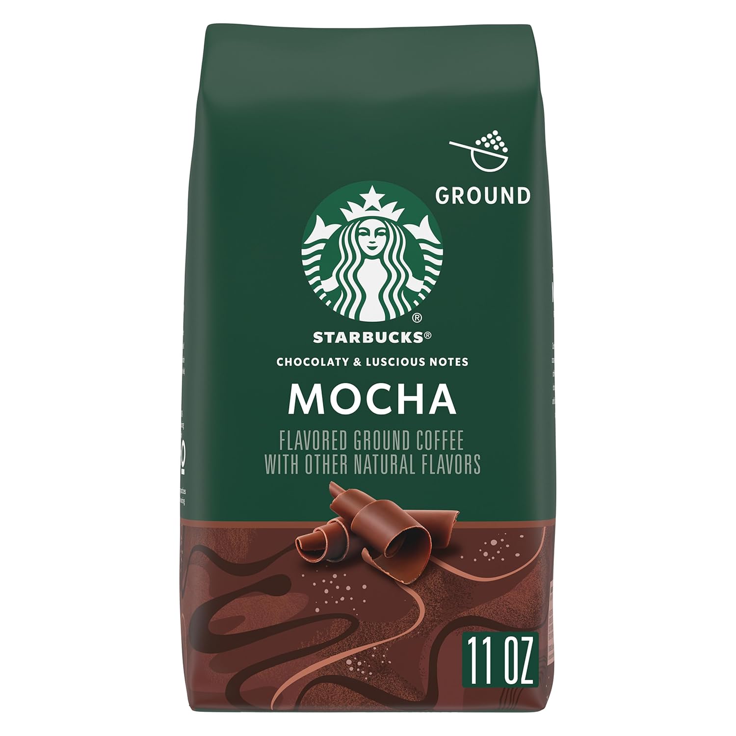 Starbucks Ground Coffee, Flavored Hot or Iced Coffee, Mocha, 11 oz ​
