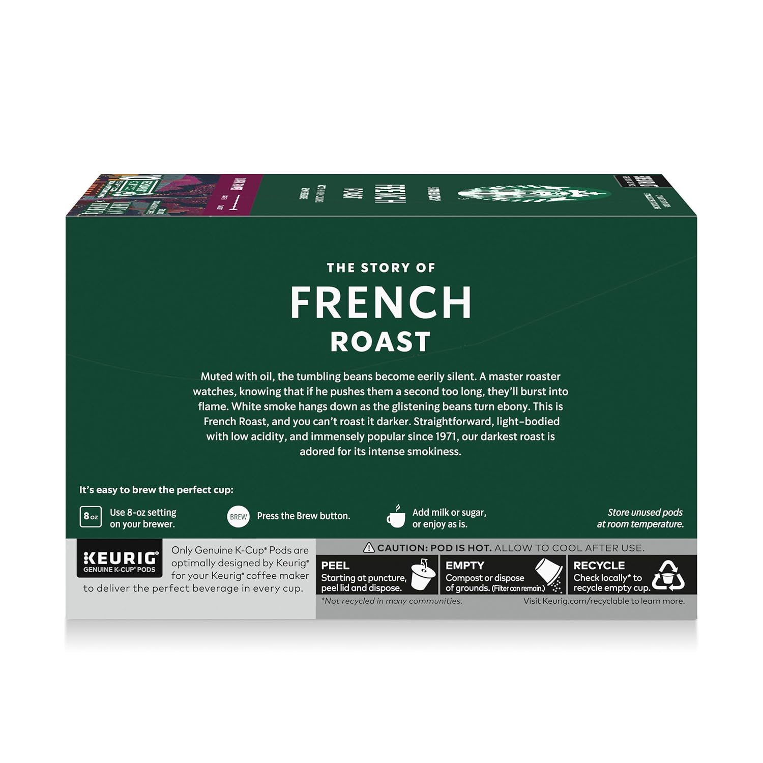 Starbucks K-Cup Coffee Pods, French Roast, 10 Count